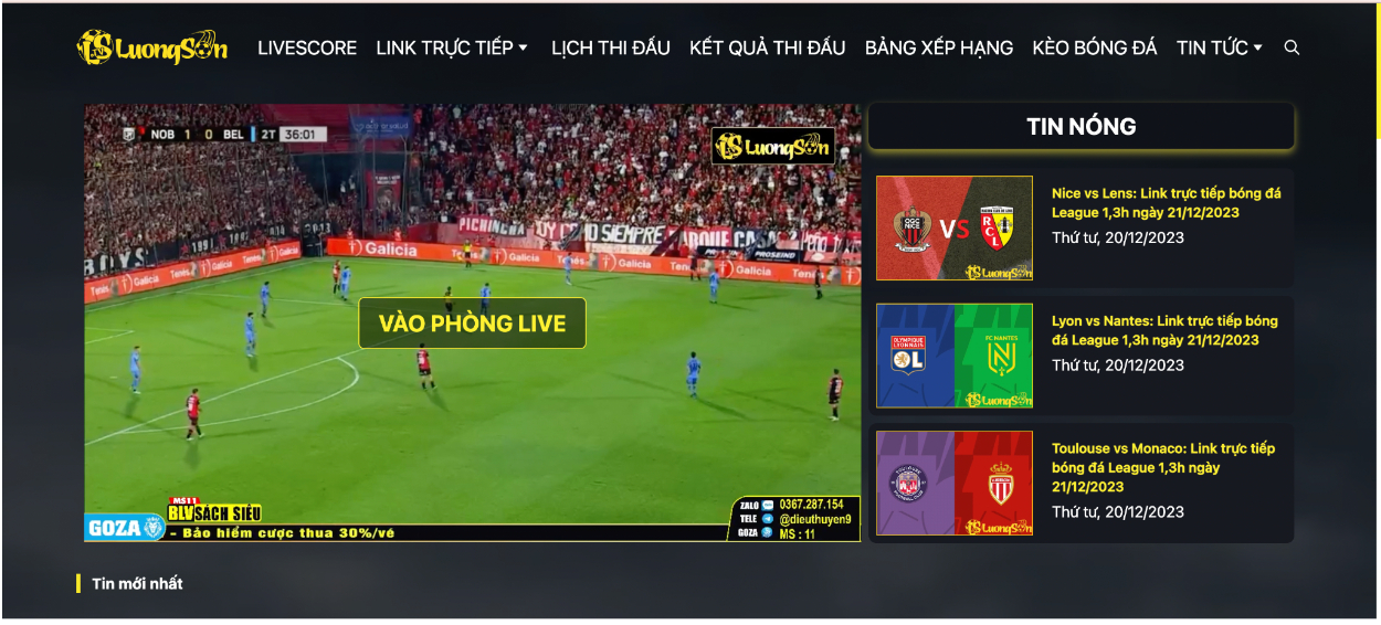 Giới thiệu sơ lược thông tin về website Luongson TV