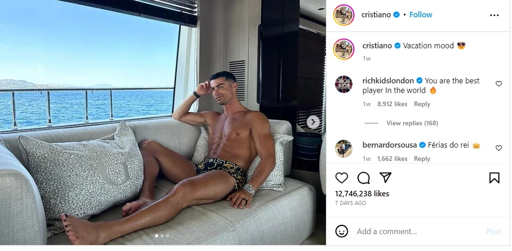 Georgina Rodriguez cùng Ronaldo nghỉ dưỡng sau tấm thẻ đỏ tai tiếng