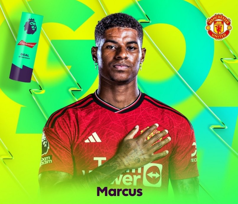 Bàn thắng đẹp nhất Ngoại hạng Anh tháng 3/2024 đã thuộc về Marcus Rashford